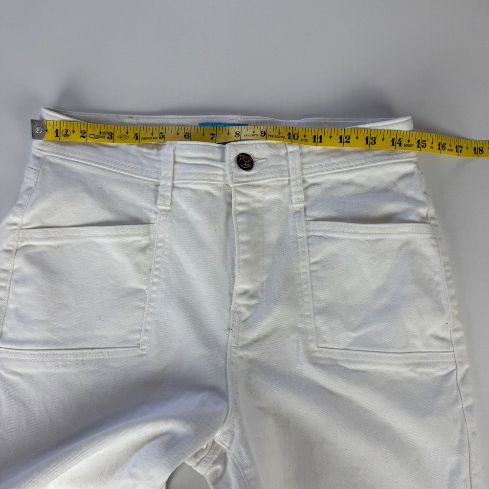 Draper James RSVP Womens White Wide Leg High Rise Patch Pocket Pants Size 10 - Picture 5 of 10